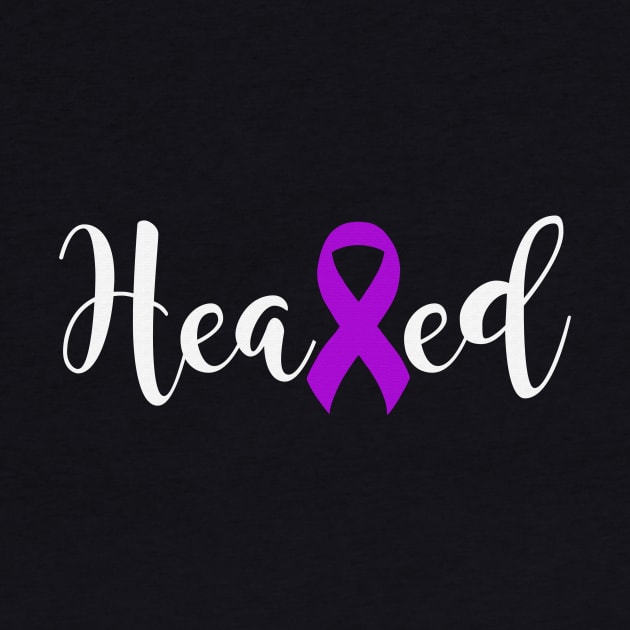 Heal Cancer Never Give Up Pancreatic Awareness Purple Ribbon Warrior Hope Cure by celsaclaudio506